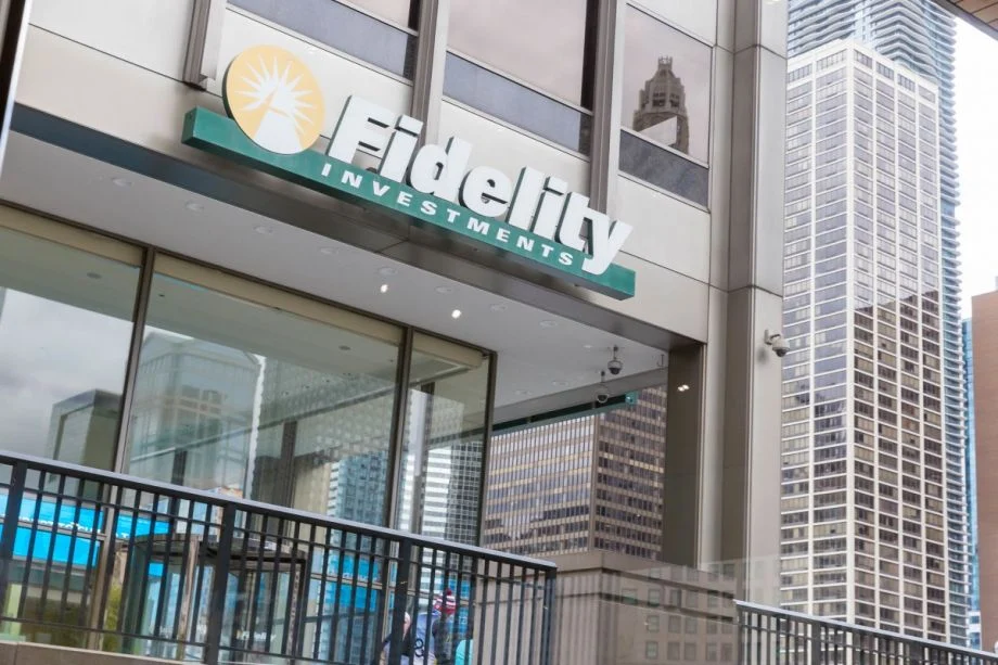 Fidelity Investments building facade.